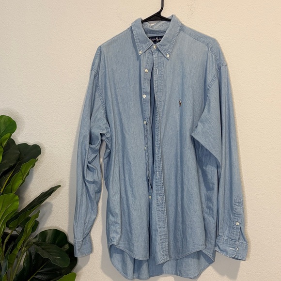 Ralph Lauren Other - Ralph Lauren Blaire lightweight denim 100% cotton Button-Down Shirt Xl